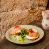 SEA FRISELLE <span style="font-size:14px">2pcs</span> <img src="https://osteriadelborgobari.it/wp-content/uploads/2025/01/pesce.svg" width="17px" data-cmp-info="10"><img src="https://osteriadelborgobari.it/wp-content/uploads/2025/01/molluschi.svg" width="17px" data-cmp-info="10"><img src="https://osteriadelborgobari.it/wp-content/uploads/2025/01/glutine.svg" width="17px" data-cmp-info="10"><img src="https://osteriadelborgobari.it/wp-content/uploads/2025/01/lattosio.svg" width="17px" data-cmp-info="10">